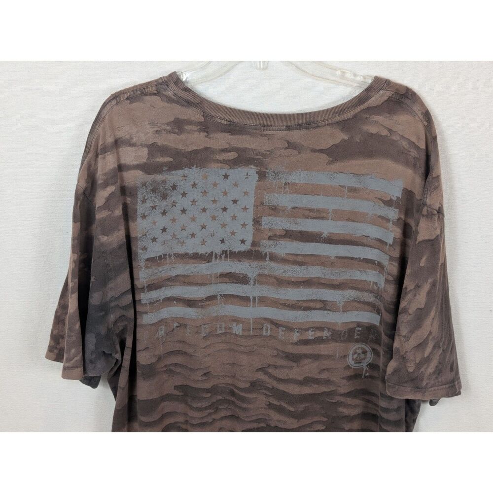 Affliction Freedom Defender Graphic Print T-Shirt Brown Men's Size 3XL/XXXL - Picture 9 of 11
